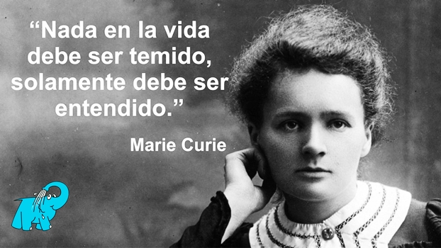 Nada en la vida debe ser temido, solamente debe ser entendido.